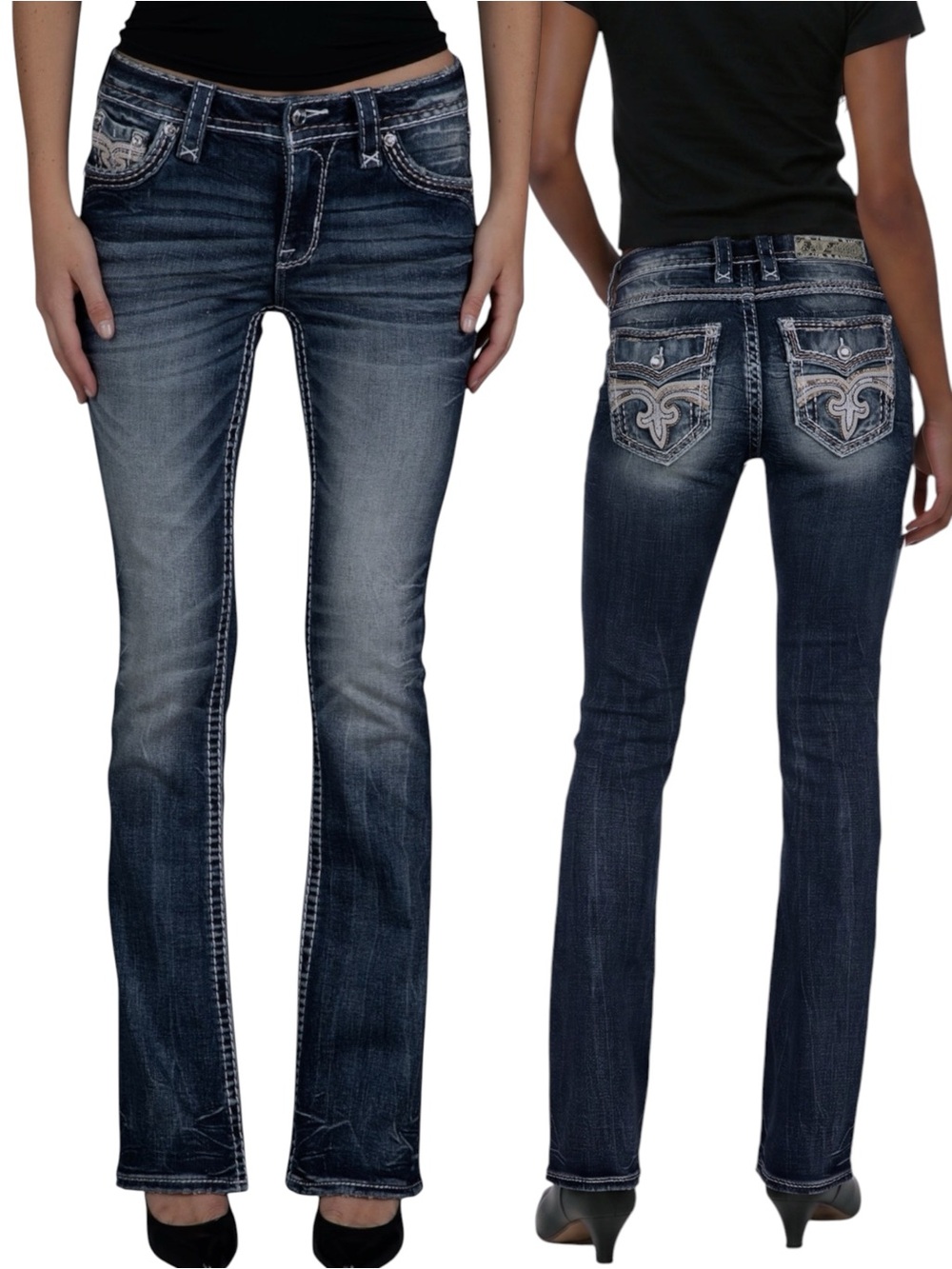 Rock Revival Women’s Leni Bootcut Jeans size 27 in Dark Wash